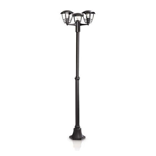 Corp de iluminat exterior Philips Creek, negru, IP44, 3x60W E27