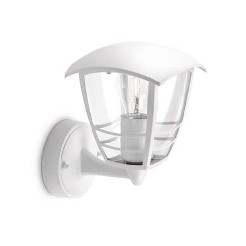 Aplica Philips Creek alb, IP44, pentru bec E27 de 60W