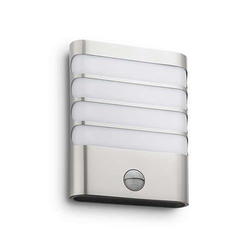 Aplica cu senzor Philips Raccoon, LED 3W, 270 lm, inox