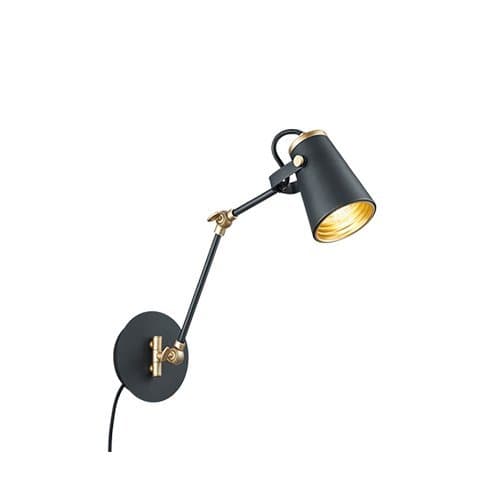208870132 Aplică Edward 1xMax.40W E14 Negru mat