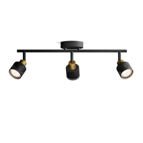Spot Niall 3xMax.5W GU10 Negru/Alamă/Metal