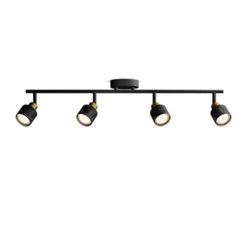 Spot Niall 4xMax.5W GU10 Negru/Alamă/Metal