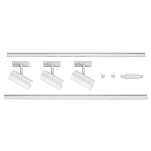 1007674 Kit 3xSpot Noblo 19W LED 2700K 2 x Șină 1m Alb