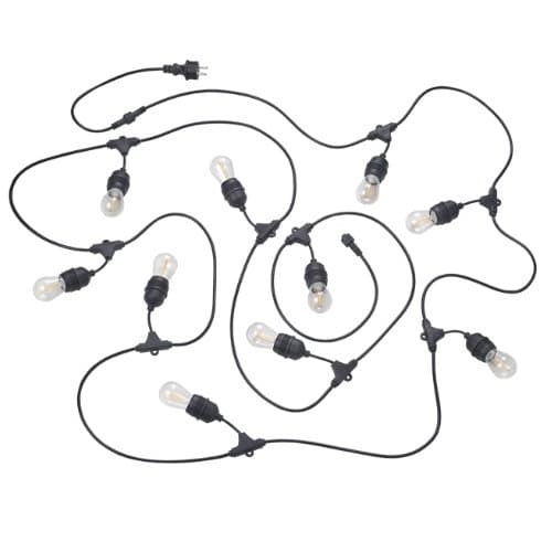 Aplica TRIO Chain, neagră mată, IP44, lumină caldă 3000K