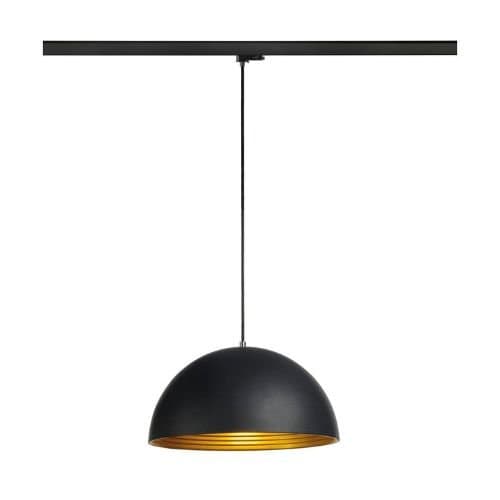 Spot pe șină SLV Forchini M, E27, negru mat/auriu mat, 40W max.