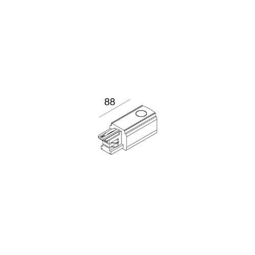 Conector de alimentare stânga All-Track, alb, NOVALUX