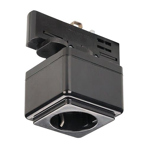 Adaptor pentru șină cu priză Schuko SLV Eutrac, negru