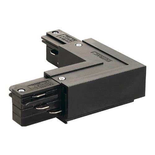 Conector L exterior pentru șină Eutrac SLV, negru