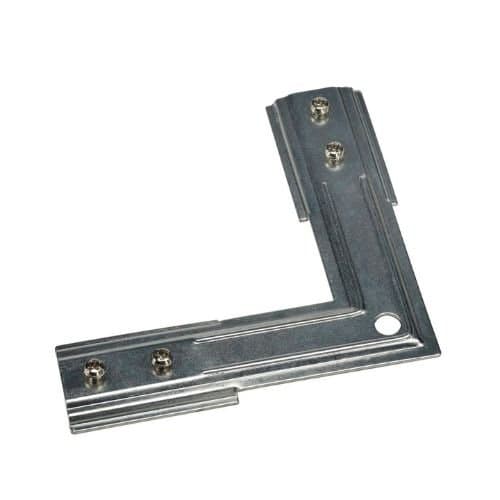 Conector de colț stabilizator pentru șină monofazată SLV, nichel