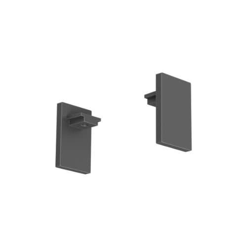 Set 2 capace de capăt ARELUX XFIVE, negru mat