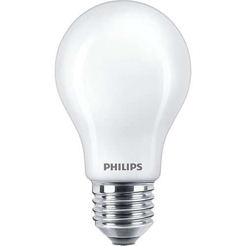 Bec LED Philips A60, 10,5 W, lumină caldă reglabilă 2200–2700 K