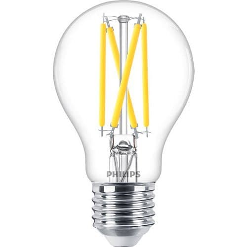 Bec LED Philips Classic Filament A60, 5,9W, lumină caldă reglabilă