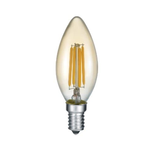 Bec LED filament TRIO B35 Gold, 4 W, 2700 K, E14