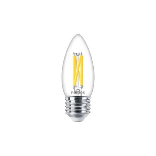 Bec LED lumânare Philips, E27, 3,4 W, lumină caldă reglabilă