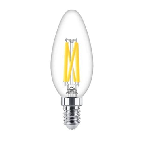 Bec LED lumânare Philips E14, 3,4 W, lumină caldă reglabilă 2200-2700 K