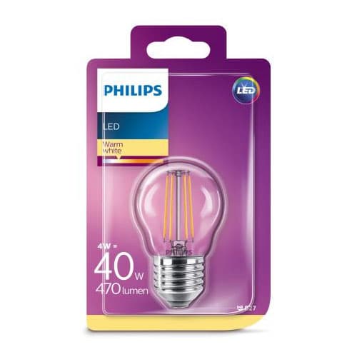 BEL LED Classic Filament P45 CL 4.3 40W 2700K 470lm E27