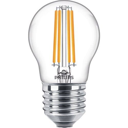 Bec LED Philips Classic Filament P45, 6,5 W, 2700 K, 806 lm