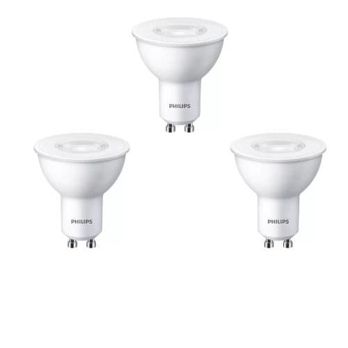 Set spot LED Philips, 4,7W, 2700K, GU10, lumină caldă