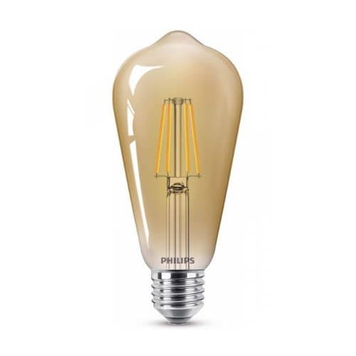 Bec LED decorativ Philips ST64 Gold, 7 W, 1800 K