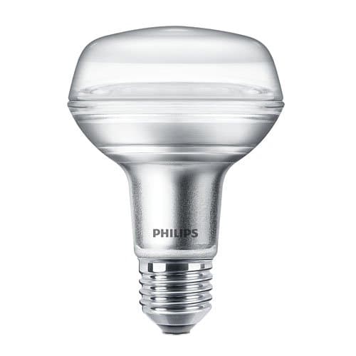 Reflector LED Philips, 8W, 2700K, E27, lumină caldă