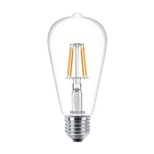 Bec LED decorativ Philips ST64, 4,3 W, lumină caldă 2700 K