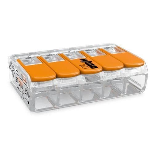 221-415 Conector Wago transparent 5x0.02-4mm maxim 32A