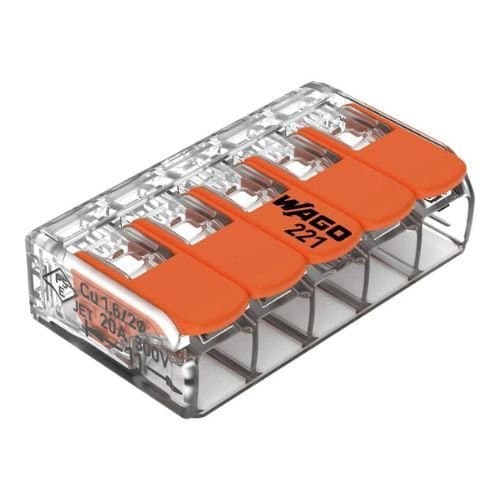 221-415 Set 8 buc Conector Wago transpa 5x0.02-4mm max 32A