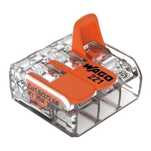 221-613 Conector Wago transparent 3x0.05-6mm maxim 41A