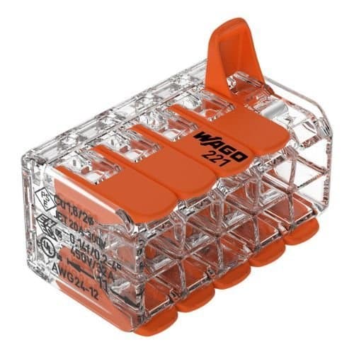 221-420 Conector Wago transparent 10x0.02-4mm maxim 32A