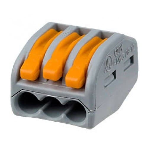 222-413 Conector Wago 3x0.08-2.5/4mm maxim 24/32A
