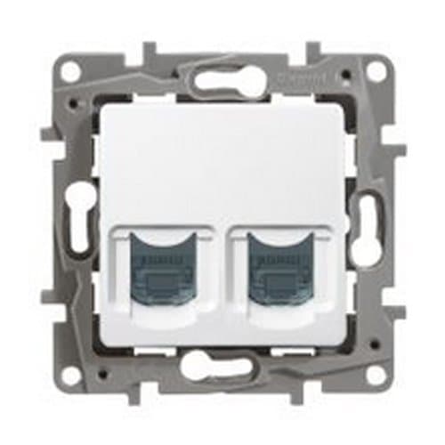 Priză LEGRAND Niloe 2 x RJ45 UTP Cat 6, albă