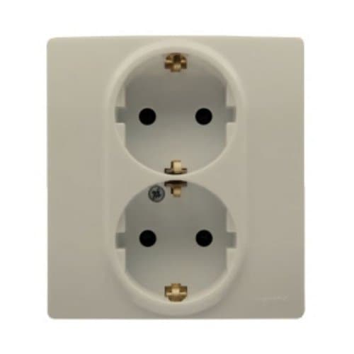 Priză schuko LEGRAND Niloe 2x2P+T, ivoar