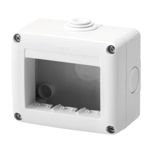 Carcasă aparentă GEWISS pentru 3 module, gri