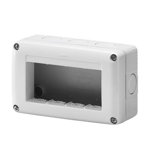 Carcasă aparentă GEWISS pentru 4 module, gri