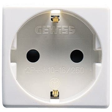 PRZ GW20265 Priză Prot Copii DE 250V 16A 2P+E 2m SY/WH
