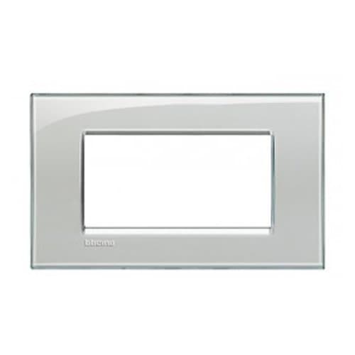 Ramă modulară LEGRAND Living Light, gri gheață, pentru 4 module