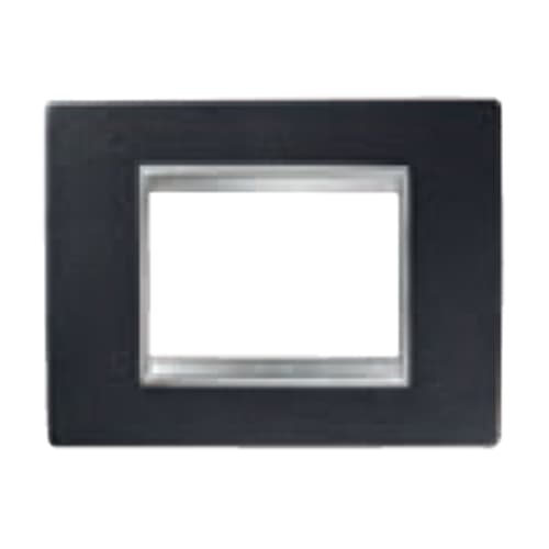 GW16203PN Rama Lux 3 module CH/Negru (piele)