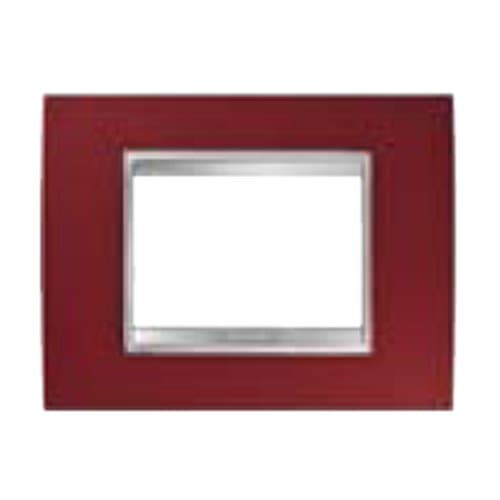 Ramă modulară GEWISS Lux 2 module, finisaj metalic