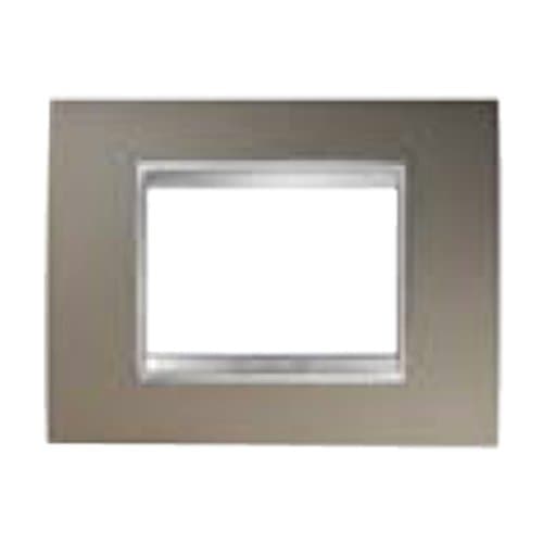 Rama modulară GEWISS Chorus, 3 module, bronz perlat, metalică