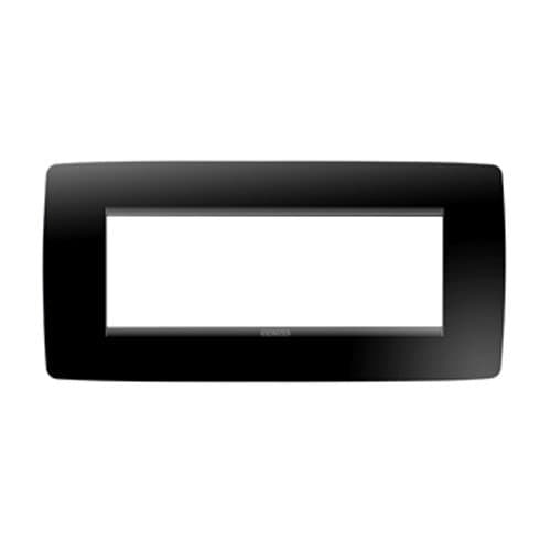 Rama GEWISS One 6 module, negru toner, pentru aparataj modular