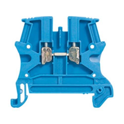037101 Clema conexiune cu șurub 4mm, 1in-1out, Albastru