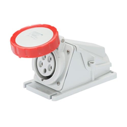 GW62516 Priză ind fixă 90G 3P+N+T 32A 400V 6h Roșu