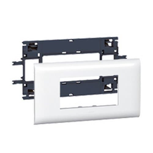 Suport Legrand Mosaic DLP cu 4 module, ramă albă