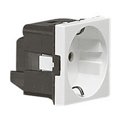 PRZ 077210 Mosaic DLP Priză 2P+T cu șurub 2 module Alb