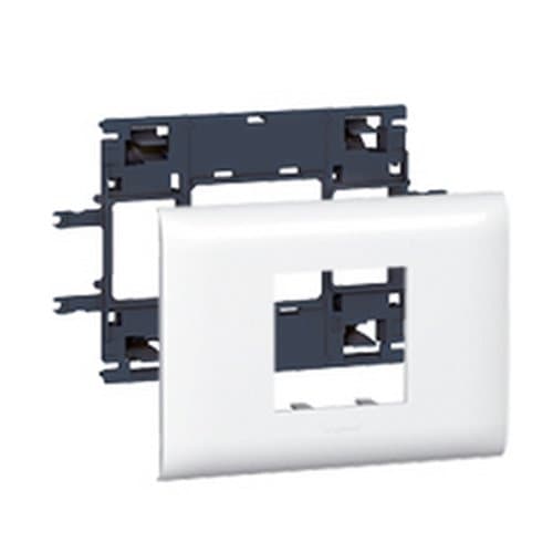010992 Mosaic DLP Suport 2 module cu ramă albă,capac 85