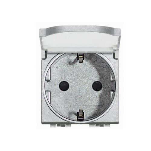 PRZ NT4141PW Living Light Priză Schu cap 2P+T 16A 2m Al