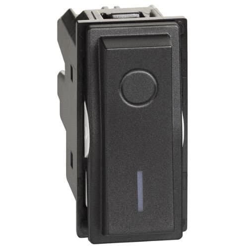 KG4002 Living Now Întrerupător iluminabil 2P 1 modul Negru