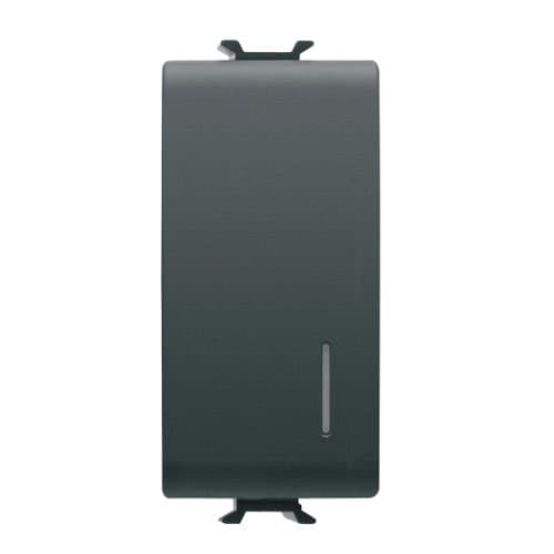 GW12002 Întrerupător iluminabil 1P 16AX 1 m CH/Negru Satin