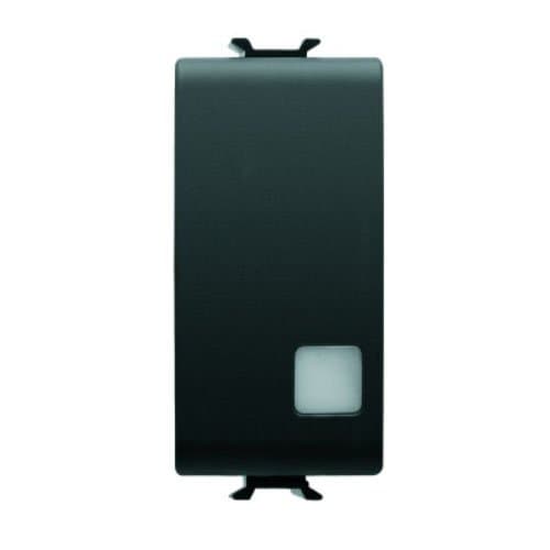 GW12005 Întrerupător ilum lentilă 2P 16A 1 m CH/Negru Satin