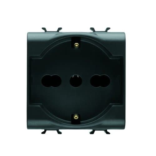 PRZ GW12204 Priză Copii IT/DE 16A 2P+E 2 m CH/Negru Satin